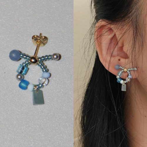 Chinoiserie NaturalJadeTwistedBeadedEarrings1