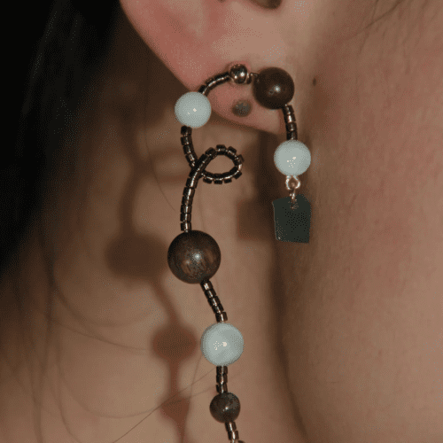 Chinoiserie NaturalJadeVineBeadedEarrings2