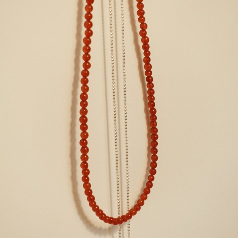 Chinoiserie NaturalRedAgateBeadedNecklace6