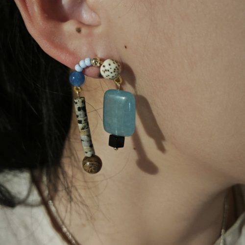 Chinoiserie NaturalSandalwoodAsymmetricBlueEarrings6 6d0630cf 05e7 4a7f aa43 f33f5fec2011