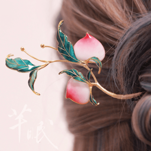 Chinoiserie PeachHairpin1