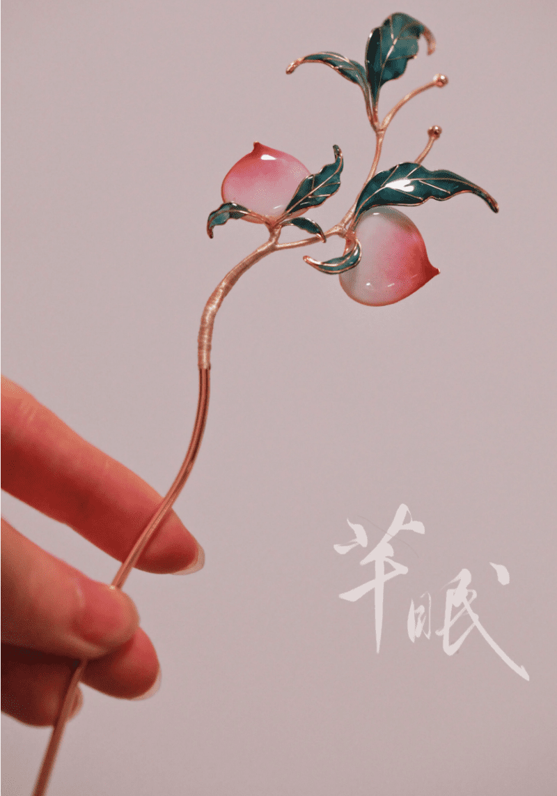 Chinoiserie PeachHairpin2