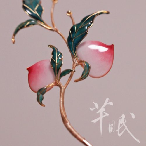 Chinoiserie PeachHairpin4