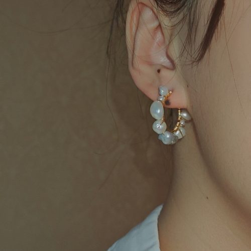 Chinoiserie PearlHoopEarrings1