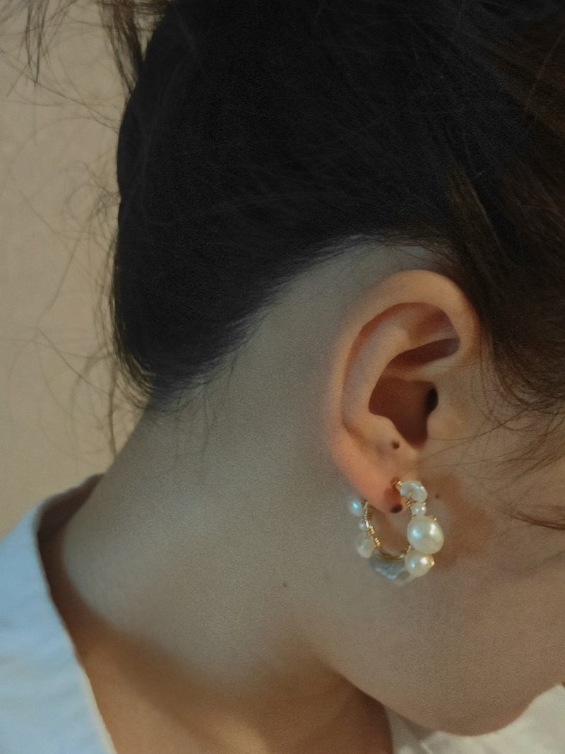 Chinoiserie PearlHoopEarrings4