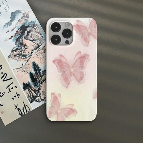 Chinoiserie PinkButterflyPrintedPhoneCase1