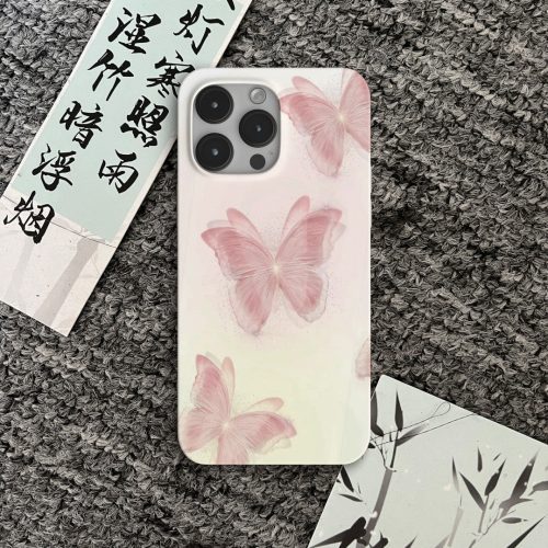 Chinoiserie PinkButterflyPrintedPhoneCase2