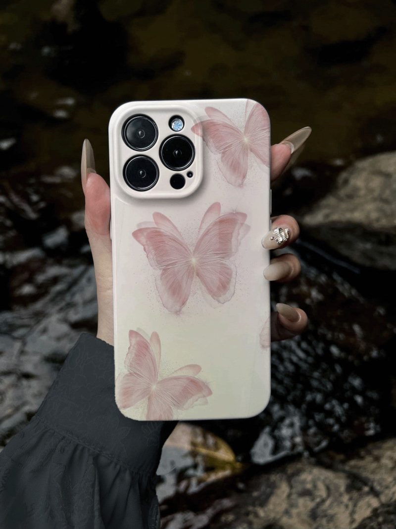 Chinoiserie PinkButterflyPrintedPhoneCase3