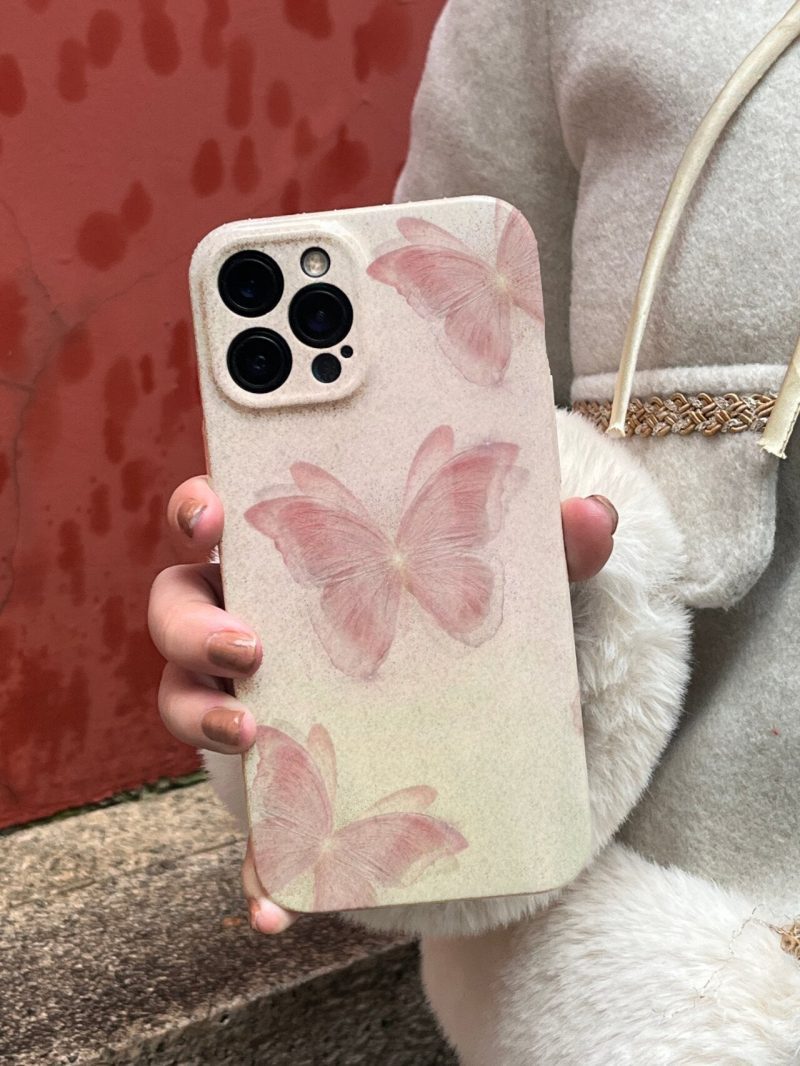 Chinoiserie PinkButterflyPrintedPhoneCase4