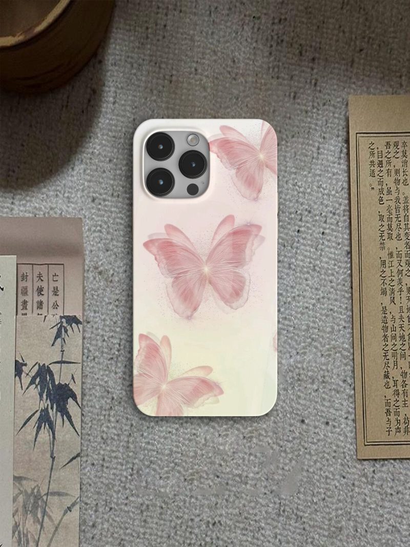 Chinoiserie PinkButterflyPrintedPhoneCase5