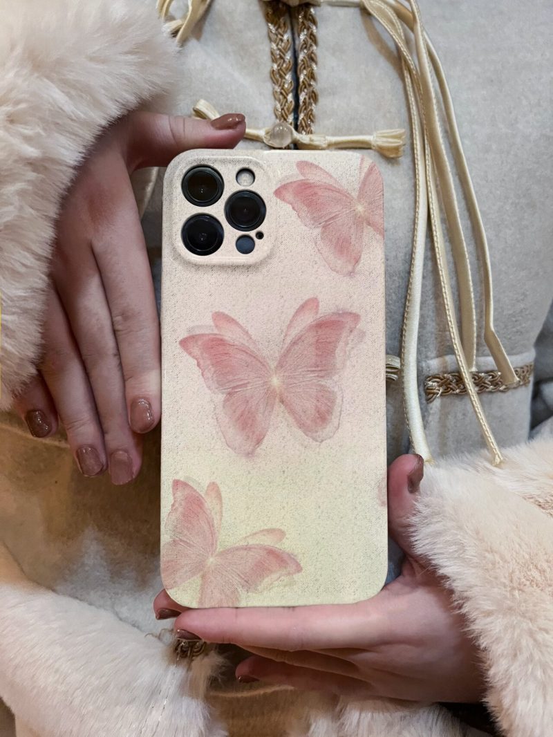 Chinoiserie PinkButterflyPrintedPhoneCase6