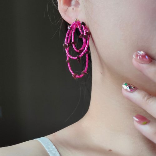 Chinoiserie PinkColoredGlazeBeadedEarrings4 2d9f6fa7 85fa 48e2 a0e7 86d9a820888d