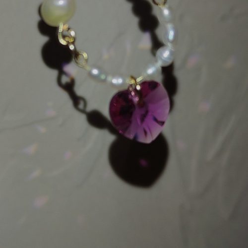 Chinoiserie PinkCrystalPearlHoopEarrings6