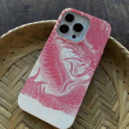 Chinoiserie PinkDragonPrintedPhoneCase2