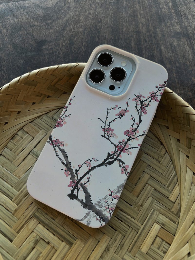 Chinoiserie PlumBlossomPrintedPhoneCase2