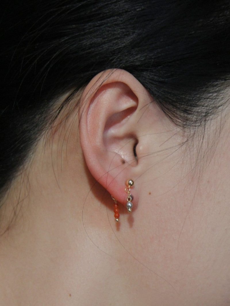 Chinoiserie RedAgateMiniBeadedEarrings2