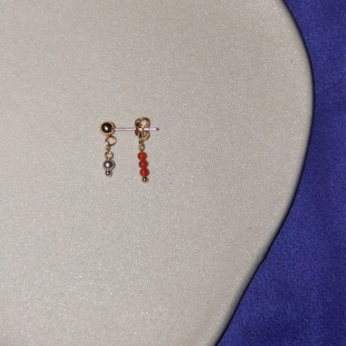 Chinoiserie RedAgateMiniBeadedEarrings3