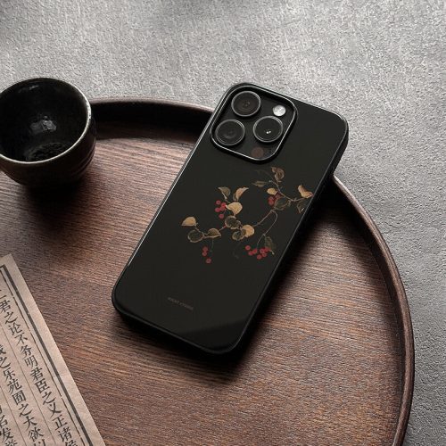 Chinoiserie RedBerriesonBranchPrintedPhoneCase4