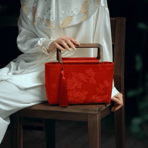 Chinoiserie RedBlossomSilkHandbag2