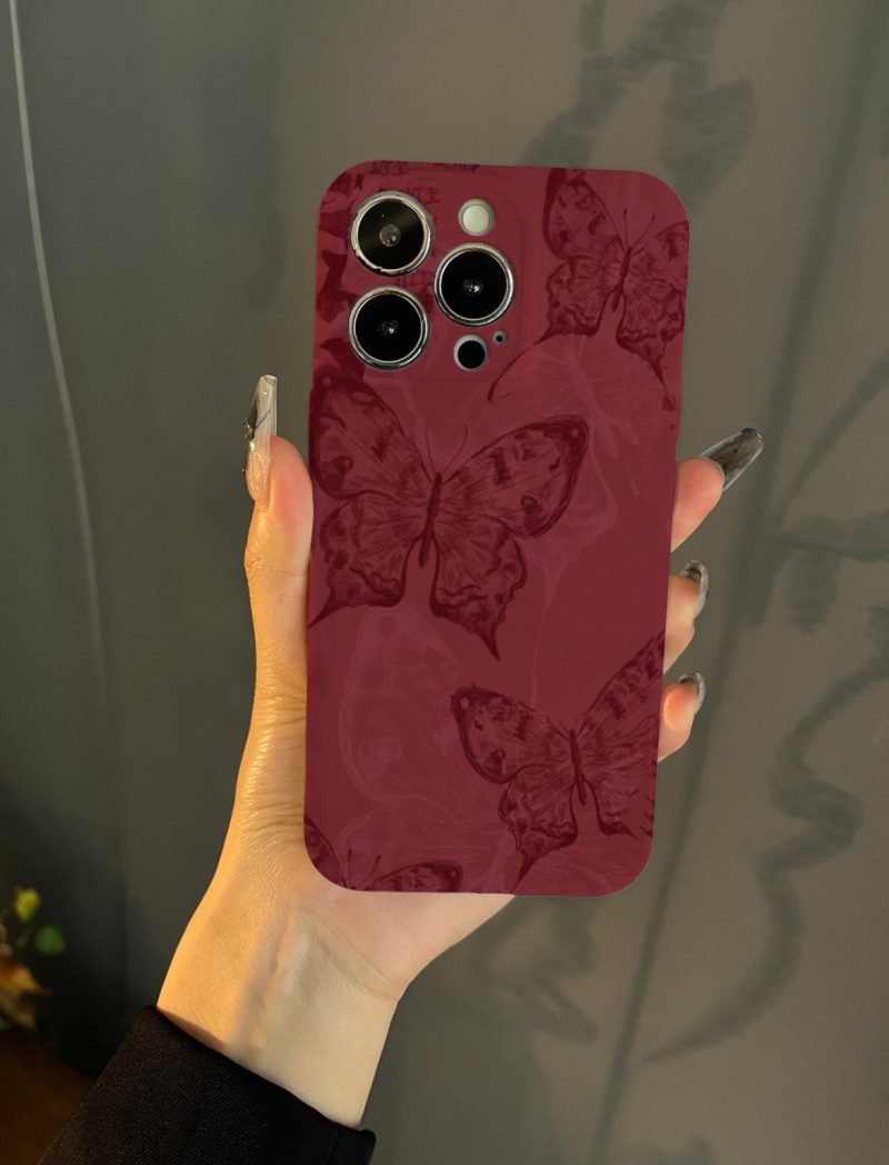 Chinoiserie RedButterflyPrintedPhoneCase1