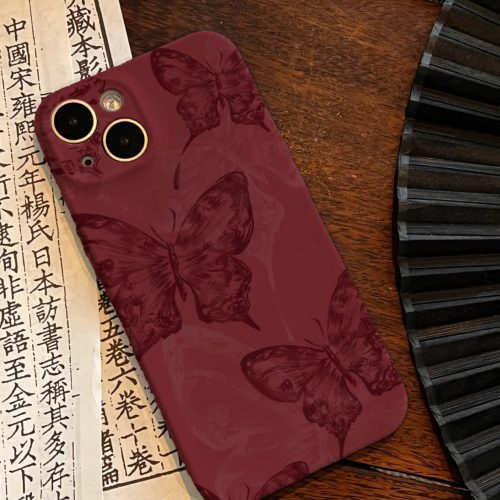 Chinoiserie RedButterflyPrintedPhoneCase4