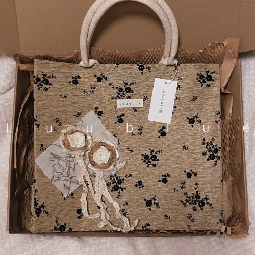 Chinoiserie RosesPatchToteBag12