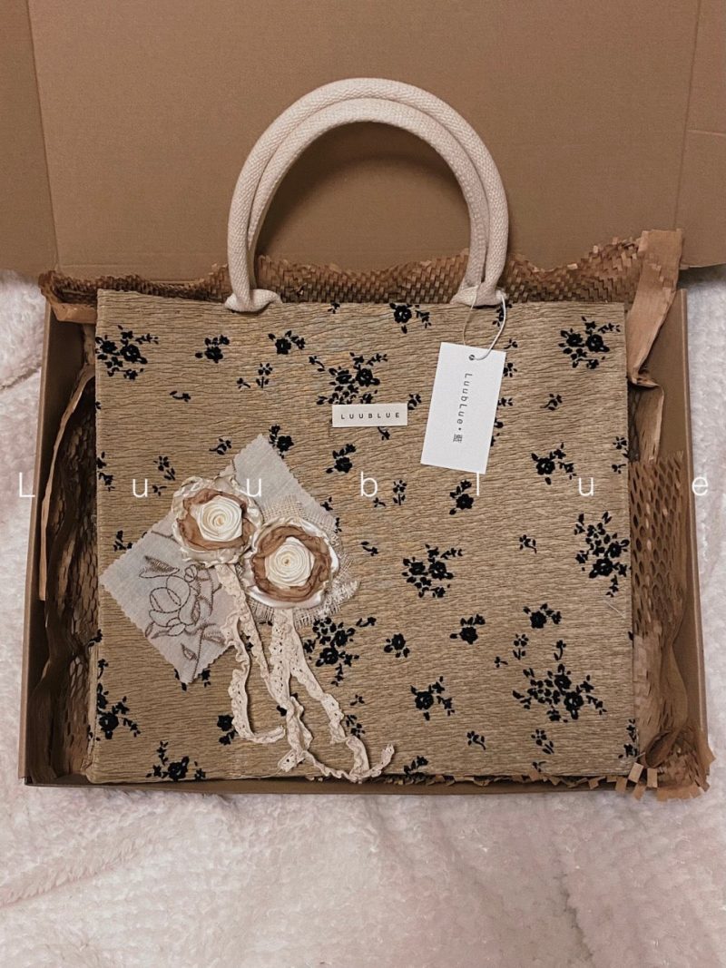 Chinoiserie RosesPatchToteBag12