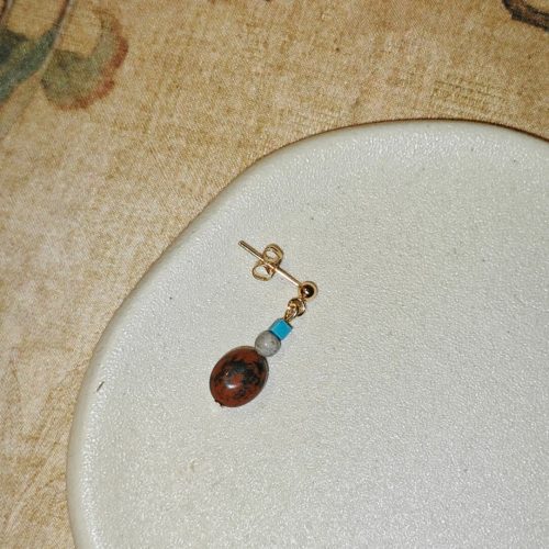 Chinoiserie RusticRedTurquoiseDropEarrings4