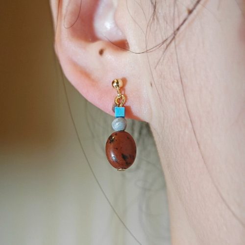 Chinoiserie RusticRedTurquoiseDropEarrings5