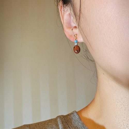 Chinoiserie RusticRedTurquoiseDropEarrings6