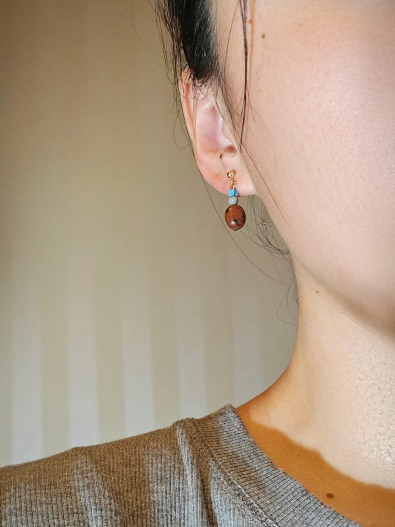 Chinoiserie RusticRedTurquoiseDropEarrings6