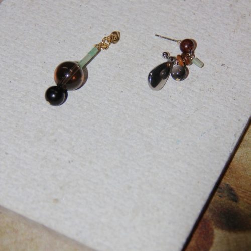 Chinoiserie SandalwoodBeadedBrownDropEarrings5