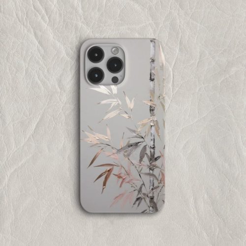 Chinoiserie SilverBambooPrintedPhoneCase2