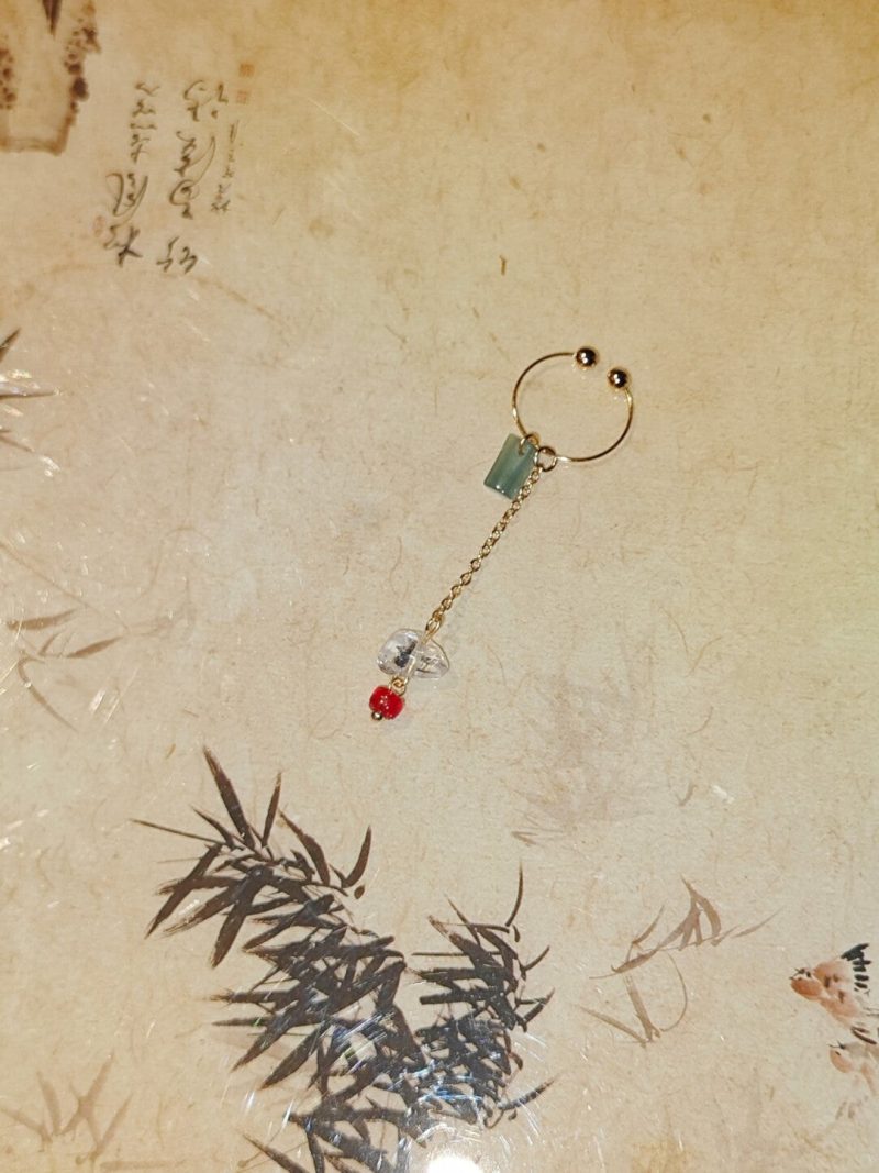 Chinoiserie SpringRainLongClipsEarrings3