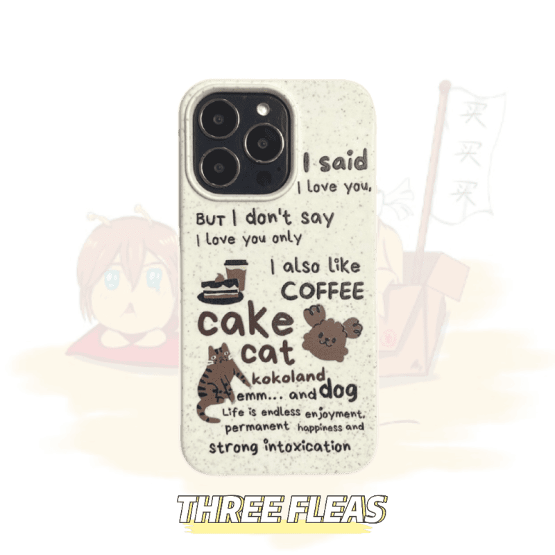 CoffeeCatandCakedegradablephonecas