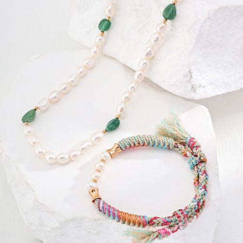 ColorfulWovenFreshwaterPearlBracelet4