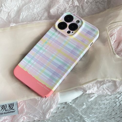 CoralPlaidPrintedPhoneCase6