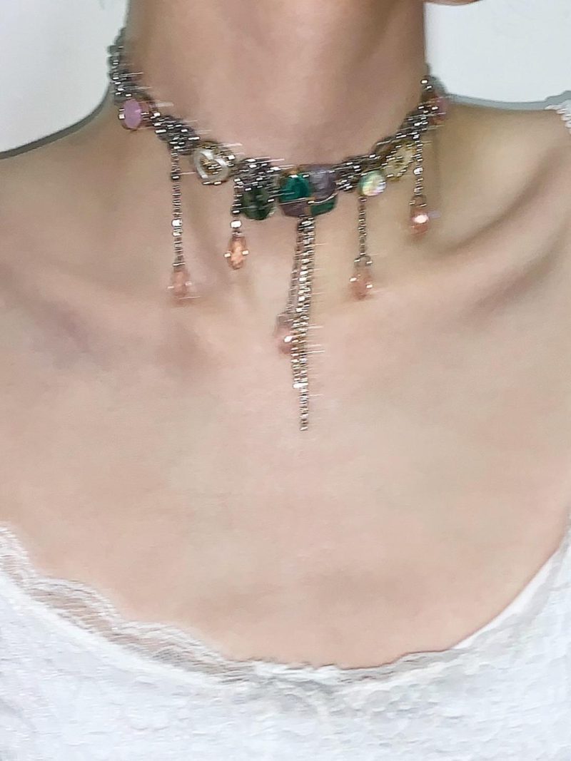 CountessButtonsDecorTasselChoker2