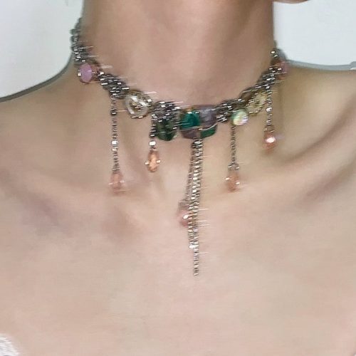 CountessButtonsDecorTasselChoker5