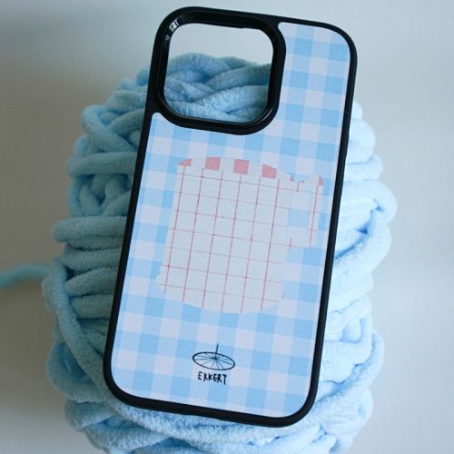 CupPrintedBluePlaidPhoneCase5