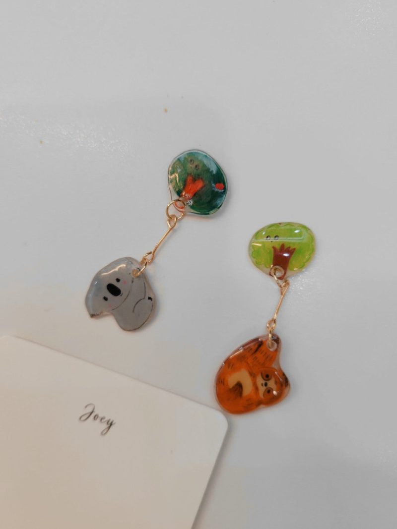 CuteCartoonHandmadeShrinkPlasticEarrings1