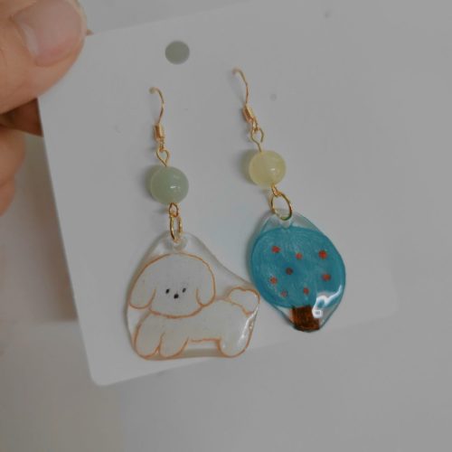 CuteCartoonHandmadeShrinkPlasticEarrings2 eb376e3f a101 4586 b67b f7e3defc74b3