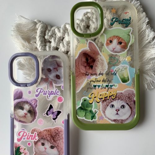 CuteCatsPrintedStandPhoneCase1