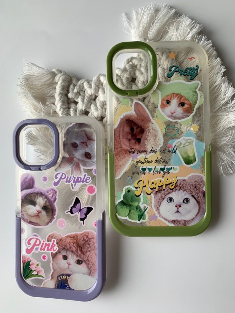 CuteCatsPrintedStandPhoneCase1