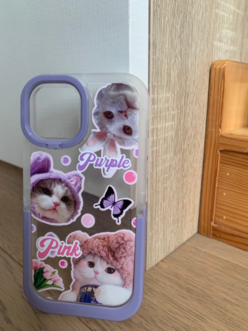 CuteCatsPrintedStandPhoneCase11