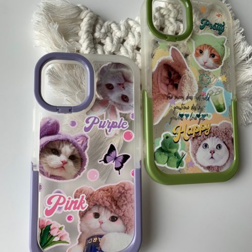 CuteCatsPrintedStandPhoneCase2