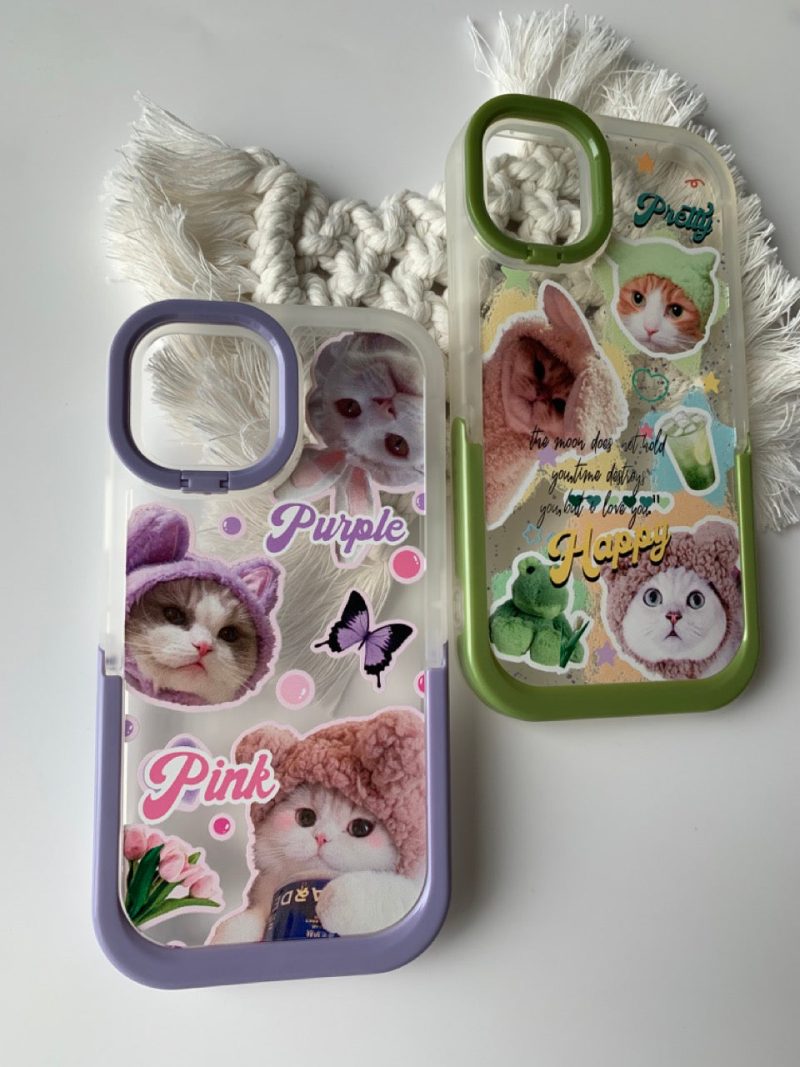 CuteCatsPrintedStandPhoneCase2