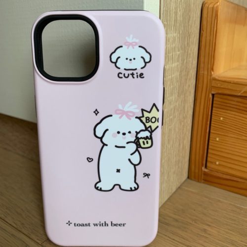 CuteCouplePuppyDoublelayerPhoneCase15