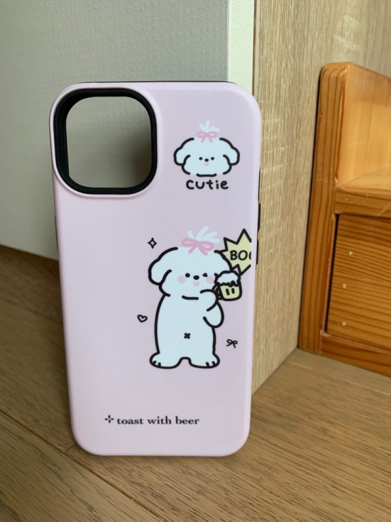 CuteCouplePuppyDoublelayerPhoneCase15