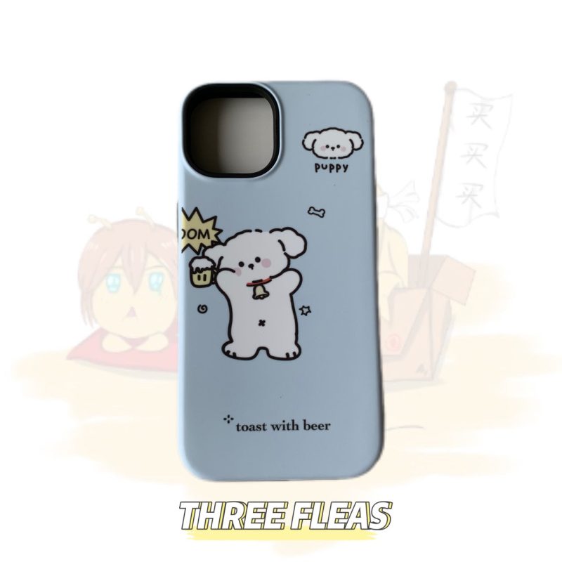 CuteCouplePuppyDoublelayerPhoneCase18